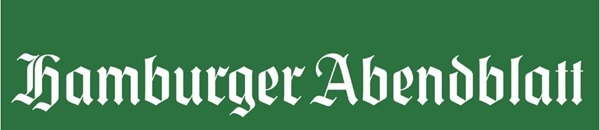 © Hamburger Abendblatt – Medienpartner / Presseberichte Logo der Tageszeitung Hamburger Abendblatt in weißer gotischer Schrift auf dunkelgrünem Hintergrund